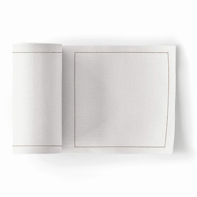 MY DRAP Basics Cotton Cocktail Napkin, 2 Packs of 50 Per Roll, Cream, 4.3 x 4.3 Inch - Image 1