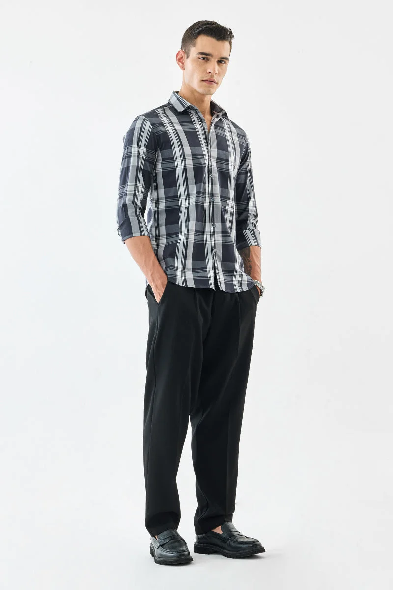 SNITCH Slim Fit Stretch Checks Shirt