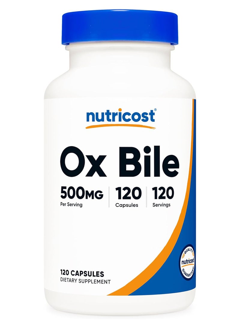 Nutricost - Ox Bile Capsules 500 Mg Per Serving 120 Capsules - Image 1
