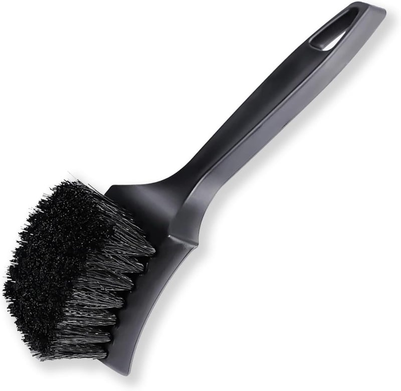 BFQZ 1Pcs Detailing Car Wheel Cleaning Brush, Car Tire Cleaning Brush, Multifunction Alloy Wheel Brush Easy Dirt Removal Bristles with Comfortable Handle for Tires, Rims, Motorcycles, Bicycles, Boats - Image 1