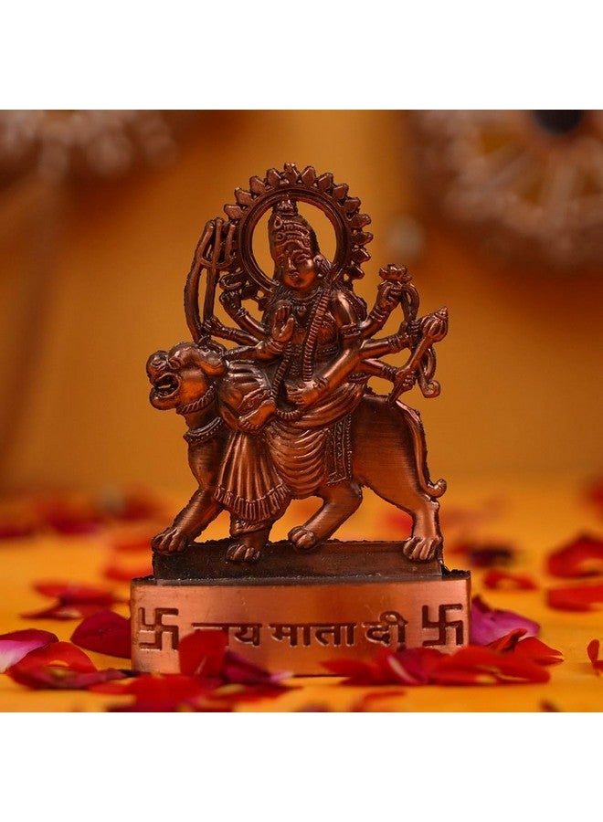 Servdharm Metal Car Dashboard Maa Durga Idol, Statue for Home Decor, 10 x 7 cm,1 Idol - Image 5