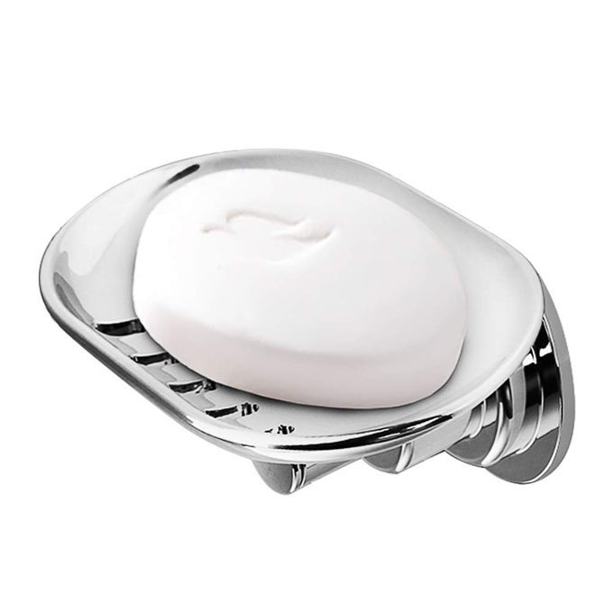 ELEGANT SUCTION CUP SOAP DISH FOR SHOWER POWERFUL VACUUM SUCTION SOAP HOLDER BATHROOM KITCHEN