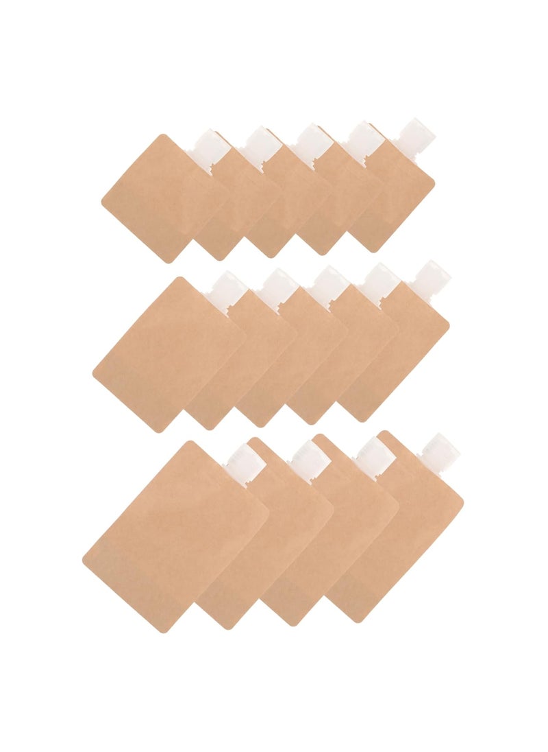 HEALLILY HEALLILY 15pcs portable makeup bag plastic travel containers squeeze pouches travel toiletries bag shampoo travel container liquid Packing bag filling bag travel size clamshell kraft paper 