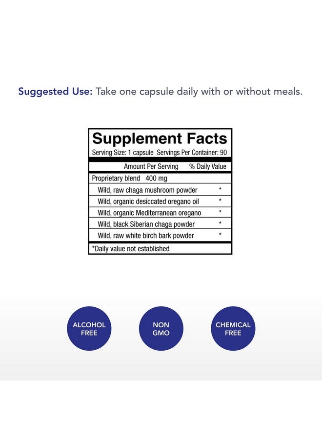 Physician's Strength ChagaStrength - 90 Capsules - Wild, Raw Chaga Complex - Immune & Physical Support - Non-GMO - 90 Servings - Image 2