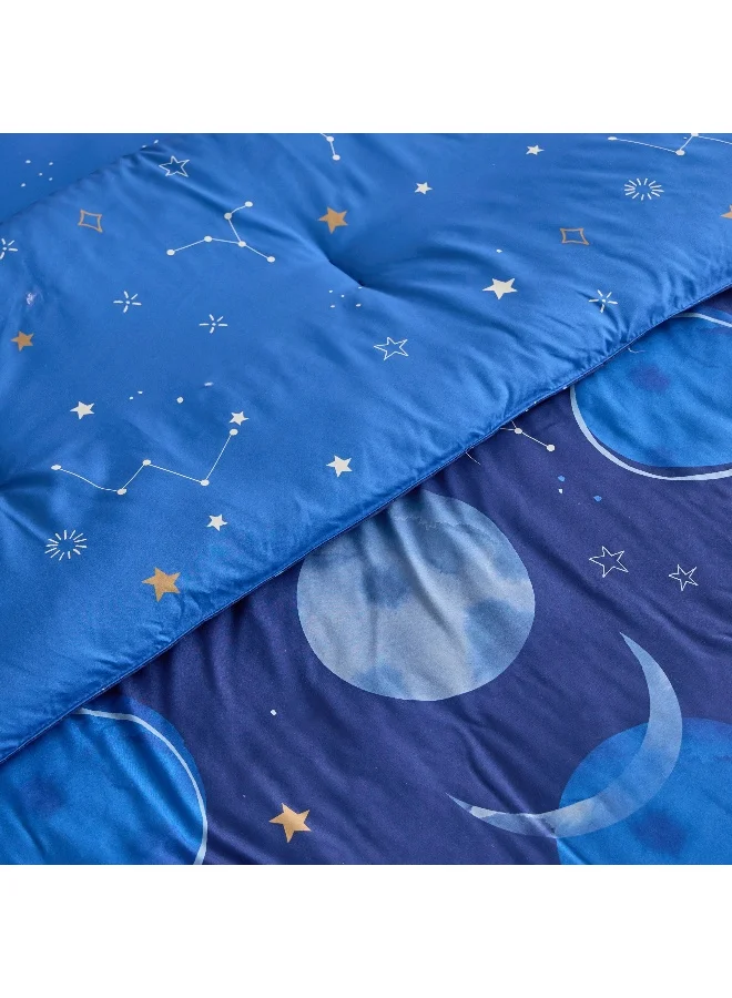 Home Box Tom Slumber 2-Piece Galactic Twin Microfibre Comforter Set - 160x220 cm