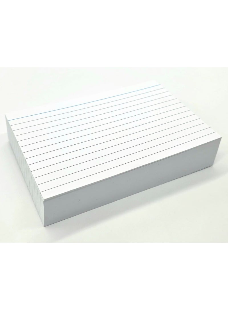 White Ruled Index Cards (3 Pcs of 100 Pack), 5” x 3”, 240 GSM – Lined Record Cards for Office, School, Note Taking, Lists, and Revision Flashcards - Image 2