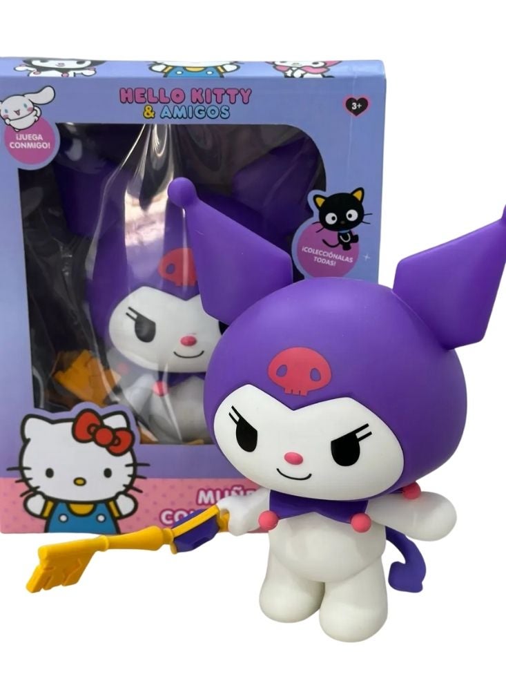 Premium Hello Kitty Pop Head Toys Doll – Purple Kuromi Character Collectible Figure Gift Box - Image 1
