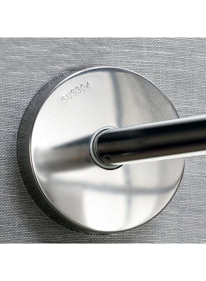 Punch-Free Shower Curtain Rod Set Silver 75x8x5cm - Image 4