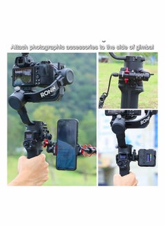 Y&D Side Extension Plate Mount for DJI Ronin S/SC/RS2/RSC2, Cold Shoe Adapter Stabilizer Gimbal with 1/4 3/8 Threaded Hole VideoLight Microphone Monitor  - Image 3