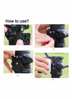 Y&D Side Extension Plate Mount for DJI Ronin S/SC/RS2/RSC2, Cold Shoe Adapter Stabilizer Gimbal with 1/4 3/8 Threaded Hole VideoLight Microphone Monitor  - Image 4