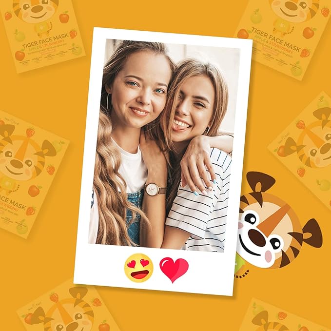 7th Heaven Tiger Sheet Face Mask Apple and Kiwi Revitalising Mask To Refresh Tired Skin - Image 5