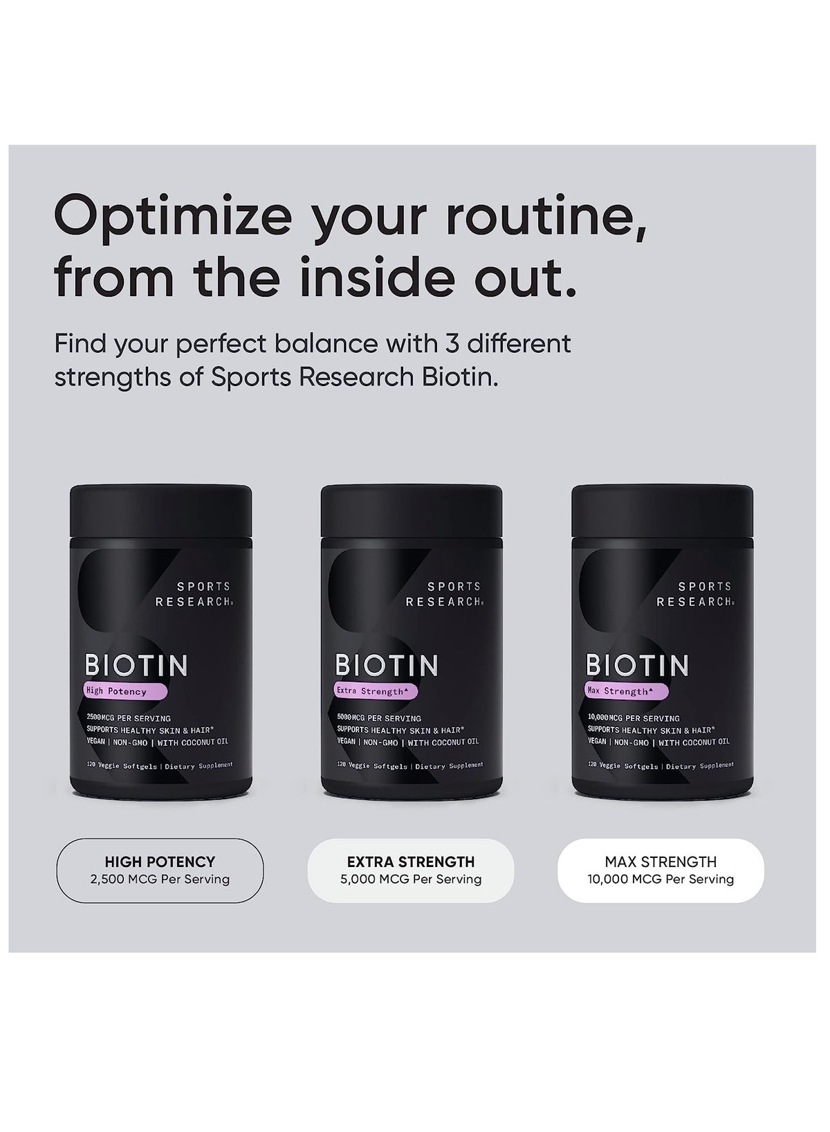 Sports Research Biotin Veggie Softgels 5000mcg 120'S