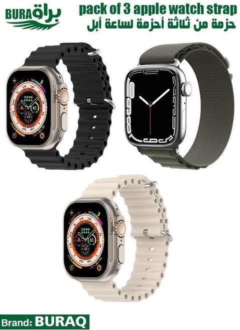 Apple Watch Band Strap For Apple Watch Ultra 2/Ultra 49mm, Series 10 46mm, 9/8/7 45mm, SE2/SE/6/5/4 44mm, 3/2/1 42mm