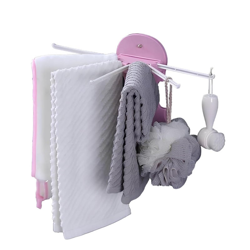 HOMSLECTO Kitchen Wall Hand Cloth Towel Hanger WallMounted with Self Adhesive Tape 7 in 1 Pull Type Hangers - Image 1