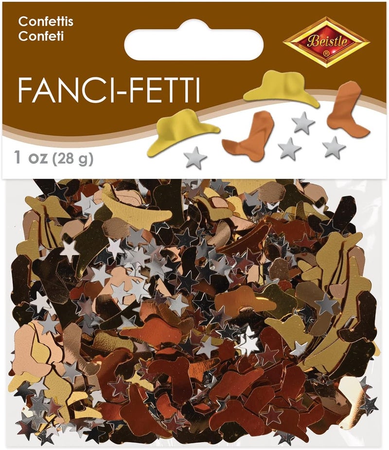 Beistle FanciFetti Western Icons copper gold silver Party Accessory 1 count 1 OzPkg - Image 5