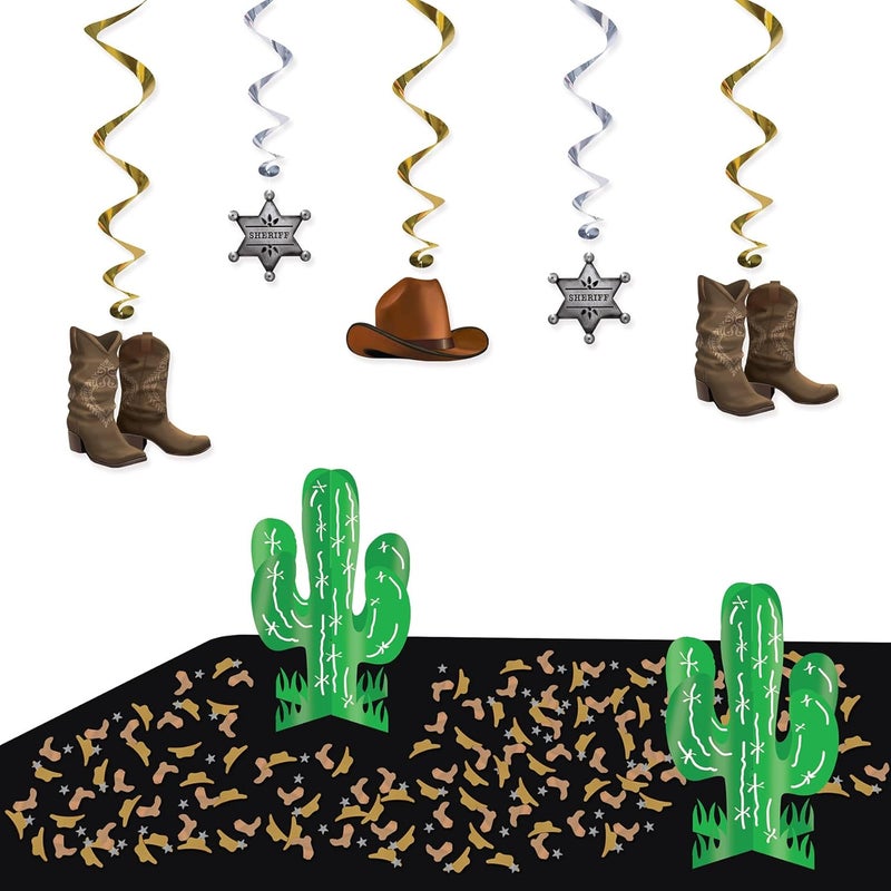 Beistle FanciFetti Western Icons copper gold silver Party Accessory 1 count 1 OzPkg - Image 4