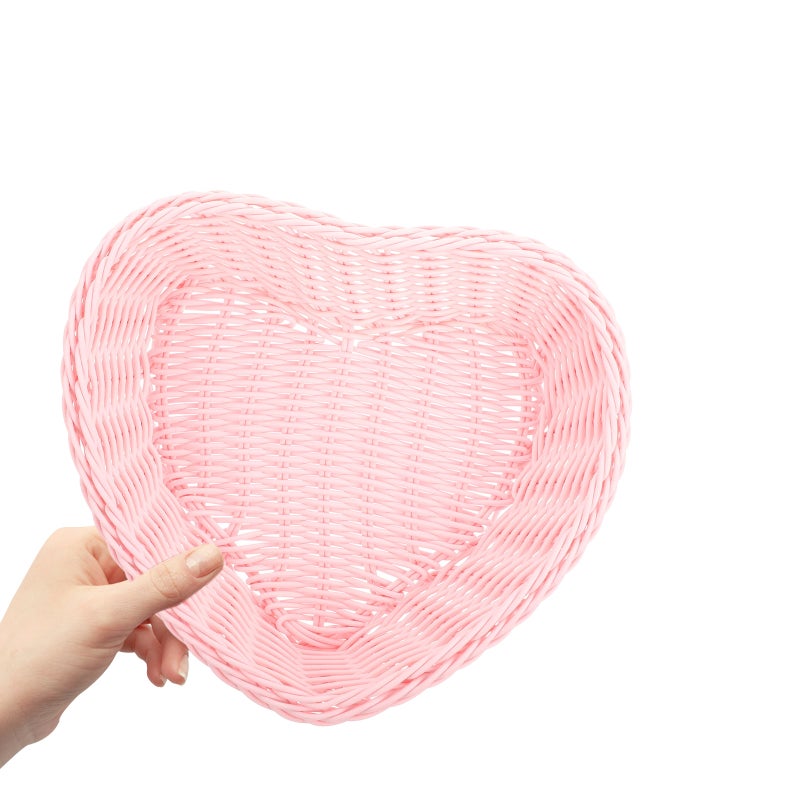Heart Shape Design Basket Food Serving Basket Desktop Snacks Storage Basket - Image 2