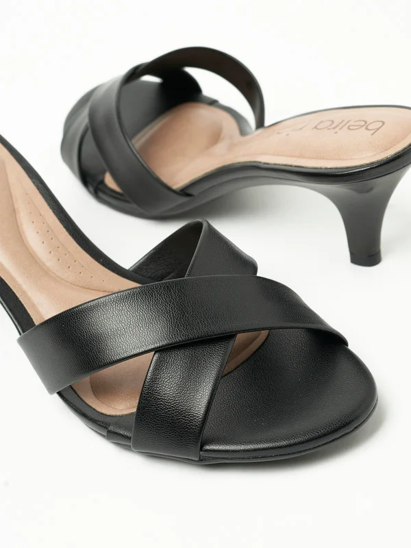 بيرا ريو Beira Rio Ladies Low Heel Sandals Black | Made In Brazil
