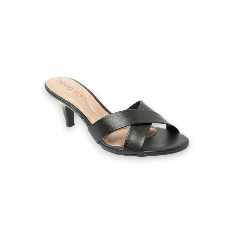 بيرا ريو Beira Rio Ladies Low Heel Sandals Black | Made In Brazil