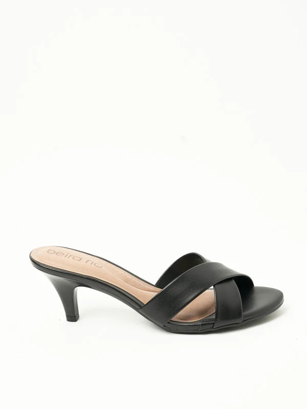 بيرا ريو Beira Rio Ladies Low Heel Sandals Black | Made In Brazil