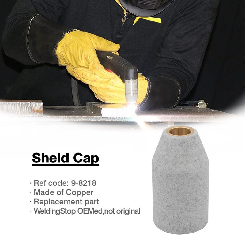 WeldingStop Shield Cap 9-8218 for Thermal Dynamic Cutmaster 52/82/102/152 SL60 SL100 Plasma Cutter Torch Consumables PK-1[Black 9-8218 Level Up] - Image 2