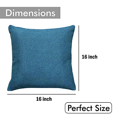Yellow Weaves Jute Texture Cushion Covers, 16 X 16 Inches, Multicolour, Set of 5,-250 TC - Image 4