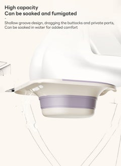 Sharpdo Sitz Bath Sitz Baths for Toilet Foldable Sitz Basin with Flusher Steam Seat Bidet Large Capacity Bidet Bowl for Hemorrhoids Pregnant Women and Elderly Fits All Toilet Seat Toilets  - Image 4