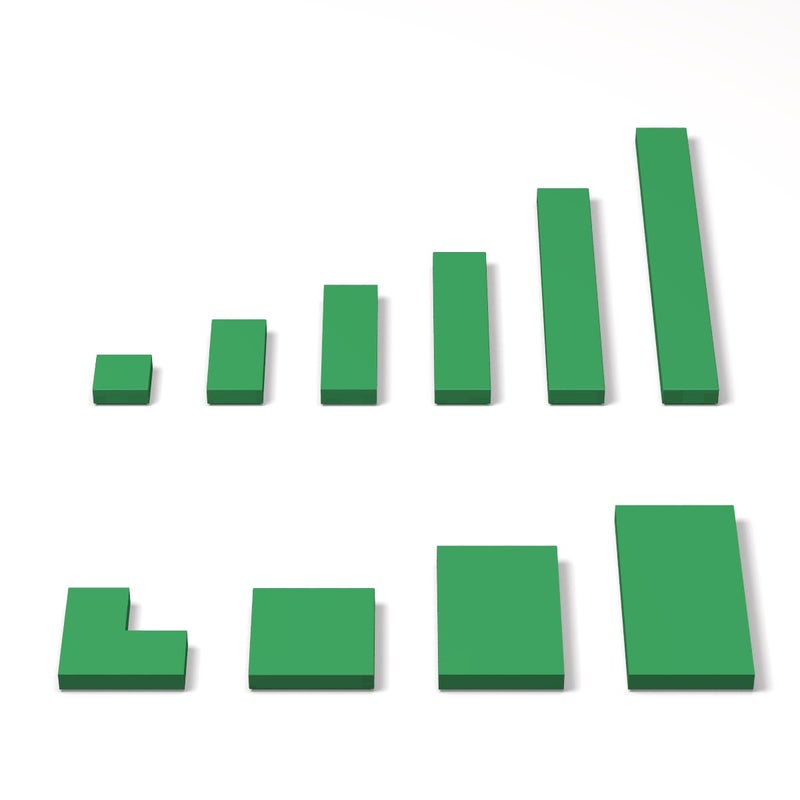 YUJHITP 100 Piece Green Building Tiles Bulk Assortment Pack Tiles Accessories for Building with 10 Size Compatible with Lego Parts and Pieces - Image 3