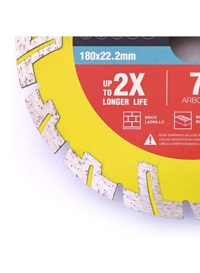 NINEROARS 7"180mm Industrial Segmented Diamond Cutting Disc for Concrete, Porcelain Tile - Image 3
