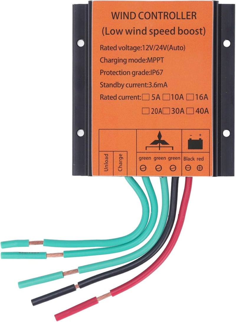 12V 24V Wind Turbine Controller 300W - 1000W MPPT PWM Boost Charge Controller, 16A Wind Power Regulator with Auto Battery Detection and Multi - Protection for Home Off - Grid Syste - Image 1