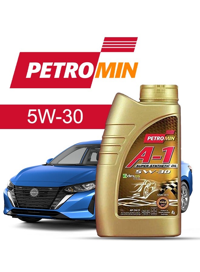 Petromin Engine Oil – For NISSAN Sentra  2024 - 2017, 5 Liter,  5w30 Petromin - With Engine Oil Filter -  2017 2018 2019 2020 2021 2022 2023 2024