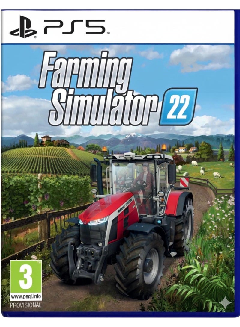 بلاي ستيشن لعبة Farming Simulator 22 – بلايستيشن 5 | تجربة زراعة واقعية وغامرة | ازرع المحاصيل وربِّ الحيوانات وشغِّل المعدات الحقيقية | مواسم ديناميكية وعالم مفتوح للزراعة | النسخة الدولية | تصنيف PEGI 3 - Image 1