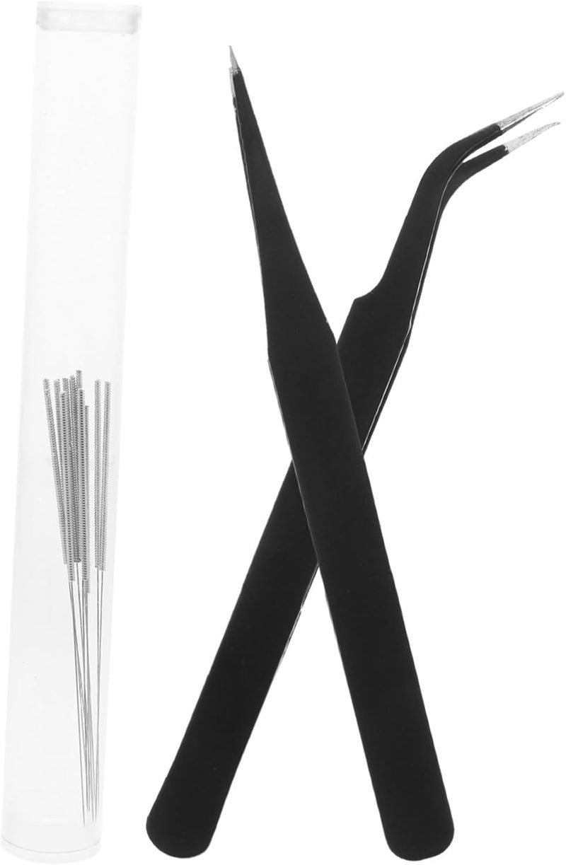 Luxshiny 3d Printer Nozzle Cleaning Kit 0.3mm Needles Tweezers Stainless Steel Tools for Nozzle Unclogging - Image 1