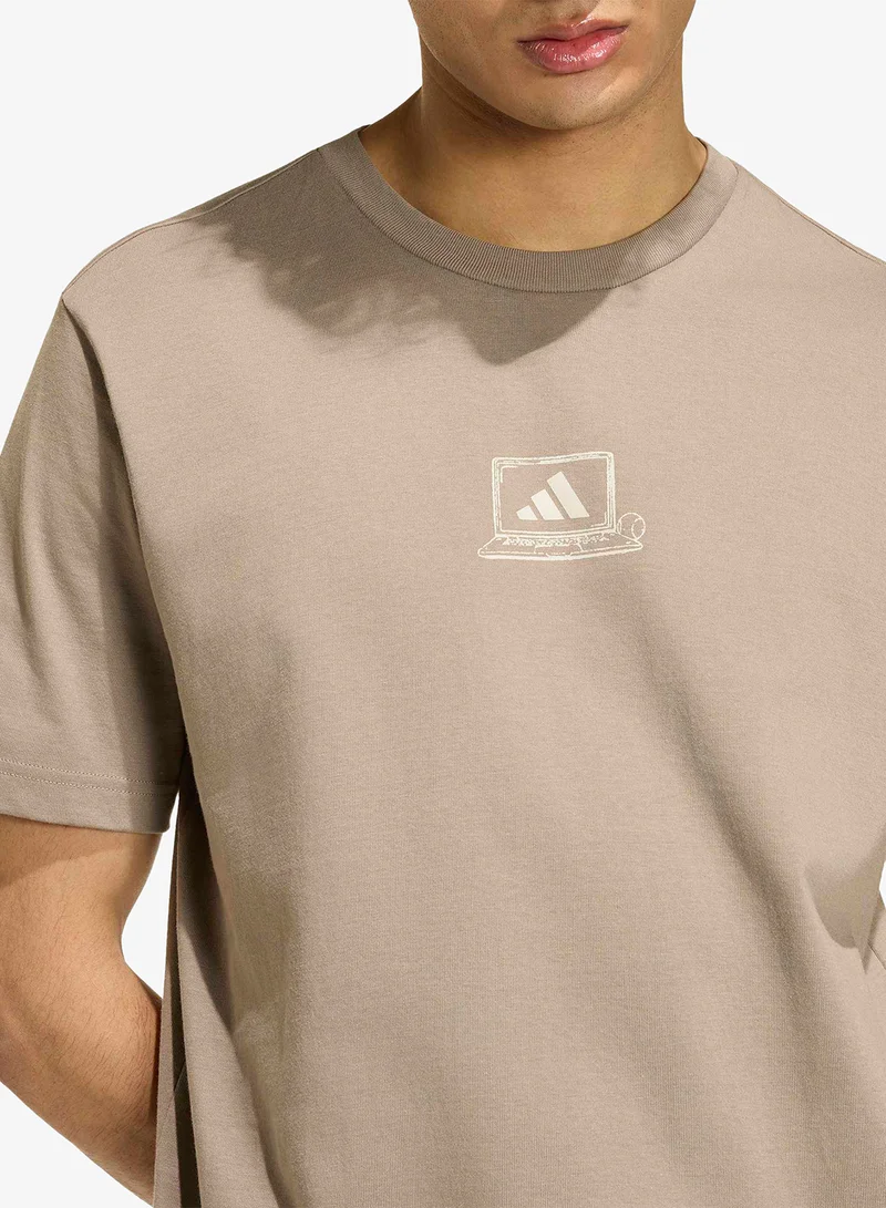 Adidas KHASIX Clocked In Office Graphic T-Shirt for Men | Best Price UAE