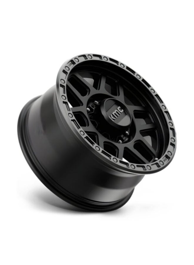 KMC KM544 MESA 17X9 8X165 ET18 CB125.5 SBK/GLOSS BLACK LIP - Image 3