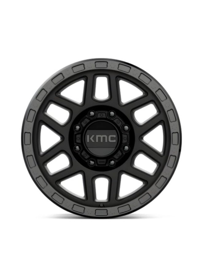 KMC KM544 MESA 17X9 8X165 ET18 CB125.5 SBK/GLOSS BLACK LIP - Image 2