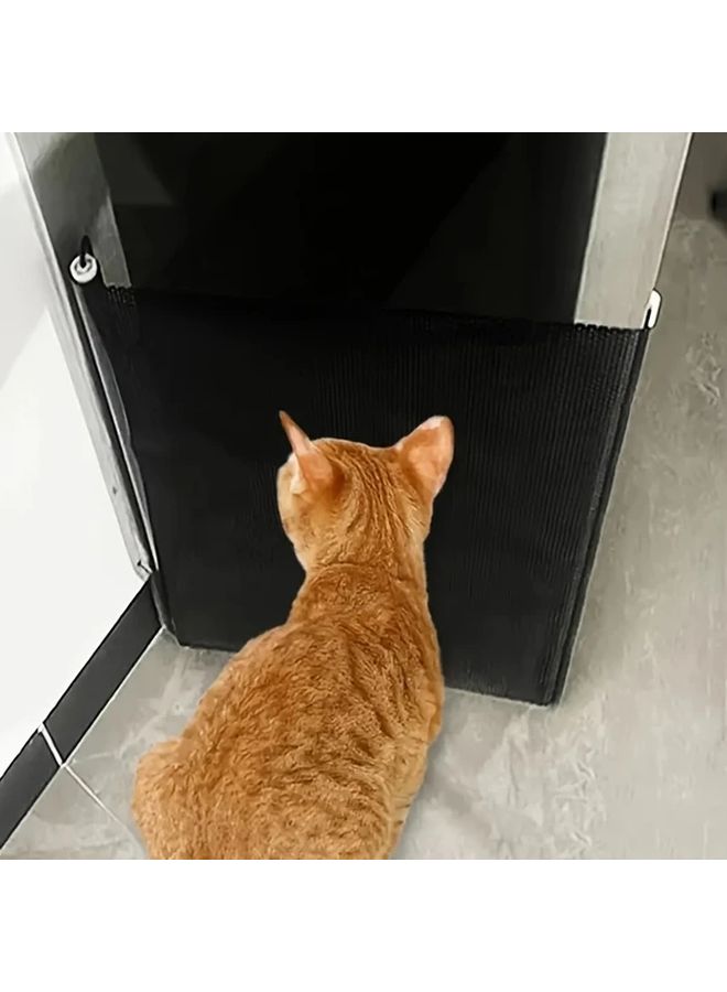 Adjustable Expandable Pet Safety Gate 26 77 by 49 21 Inch Portable Indoor Outdoor Dog Gate with Non Mesh PVC Fabric and Metal Frame Easy Install Stair Barrier for Pets Height Increase Durable Weather Resistant Sturdy Construction - Image 3