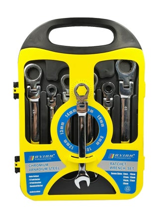 7 Pcs Spanner Set Flexible Head Ratchet Wrench Set 8-19mm, Combination Wrench Cr-V Steel 72 Tooth - RVIAN - pzsku/Z6B351B33E4B5573D9D28Z/45/_/1717141010/ff06098a-f4e8-423a-b1e8-8ea95dfd4f69