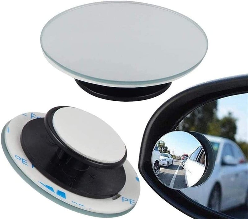 ECVV 2 Pack Car Blind Spot Mirror - Small Round Convex Adjustable 360° Rotation Wide Angle Rear View Mirror - Image 3