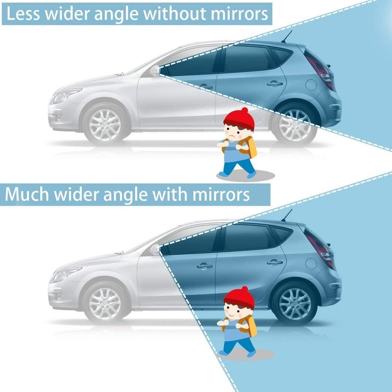 ECVV 2 Pack Car Blind Spot Mirror - Small Round Convex Adjustable 360° Rotation Wide Angle Rear View Mirror - Image 5