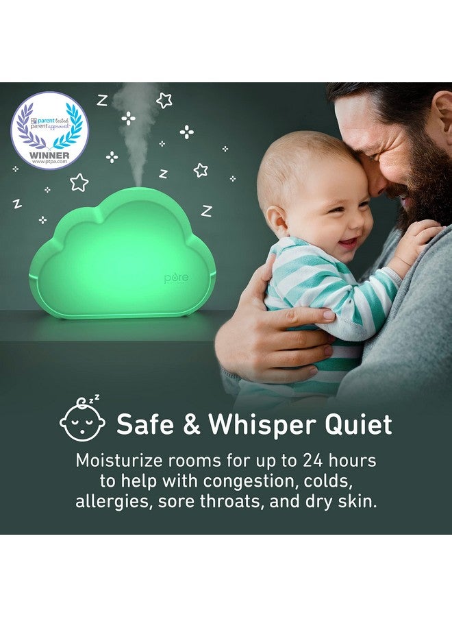 Pure Enrichment Pure Enrichment PureBaby Cloud Ultrasonic Cool Mist Humidifier - Quiet Variable Mist for up to 24 Hrs, Color Night Light, BPA-Free, Ideal for Baby  - Image 2