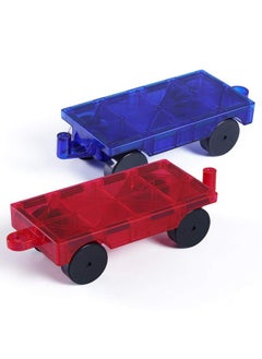 Jasonwell Magnetic Car Truck Wheels Magnetic Vehicles Set Ferris Wheel Kit Propeller Windmill Playset For Magnetic Tiles Magnet Toys 3D Building Blocks Accessories For Toddlers Boys Girls  - Image 1