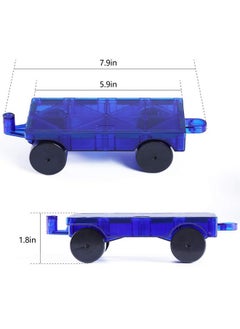 Jasonwell Magnetic Car Truck Wheels Magnetic Vehicles Set Ferris Wheel Kit Propeller Windmill Playset For Magnetic Tiles Magnet Toys 3D Building Blocks Accessories For Toddlers Boys Girls  - Image 2