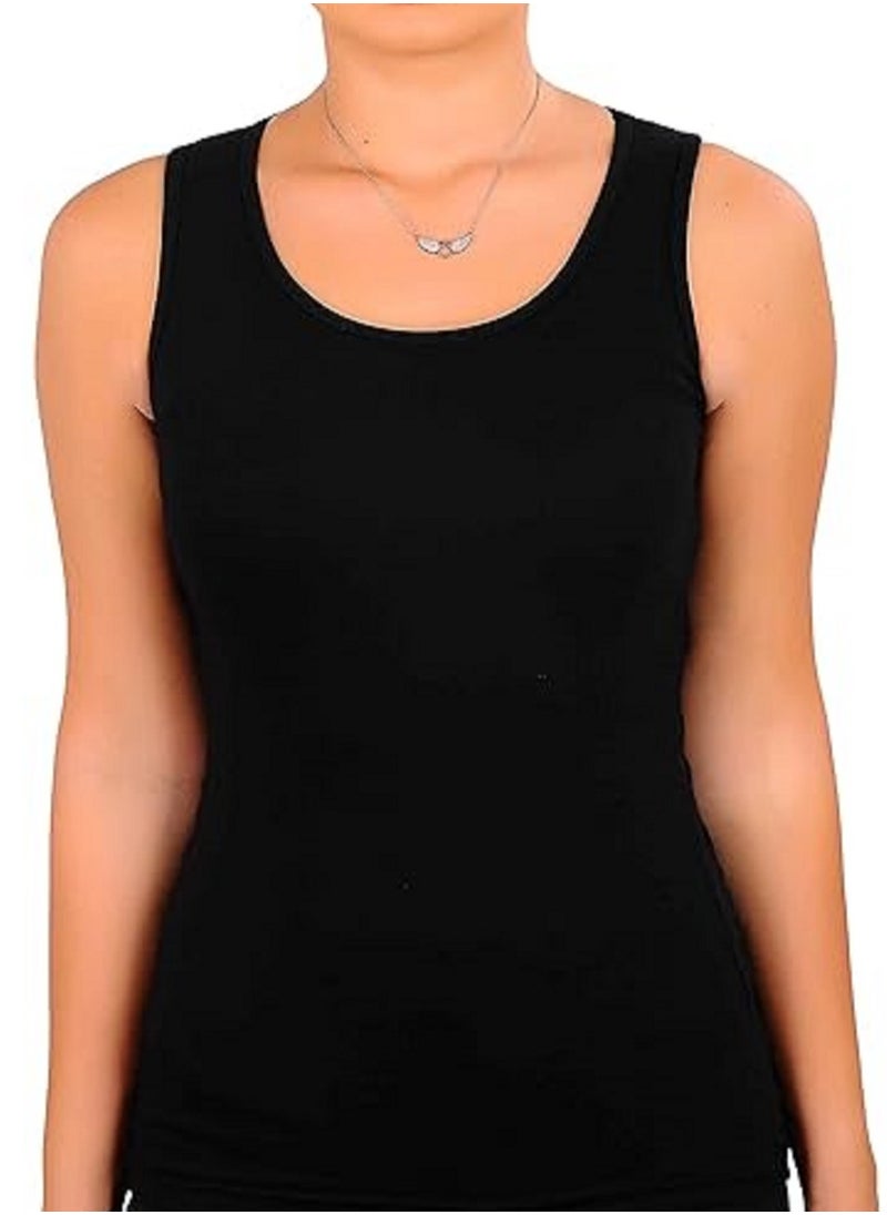 MANIKAN Undershirt Women's Wide Strap Cotton Tank Top  - Image 3