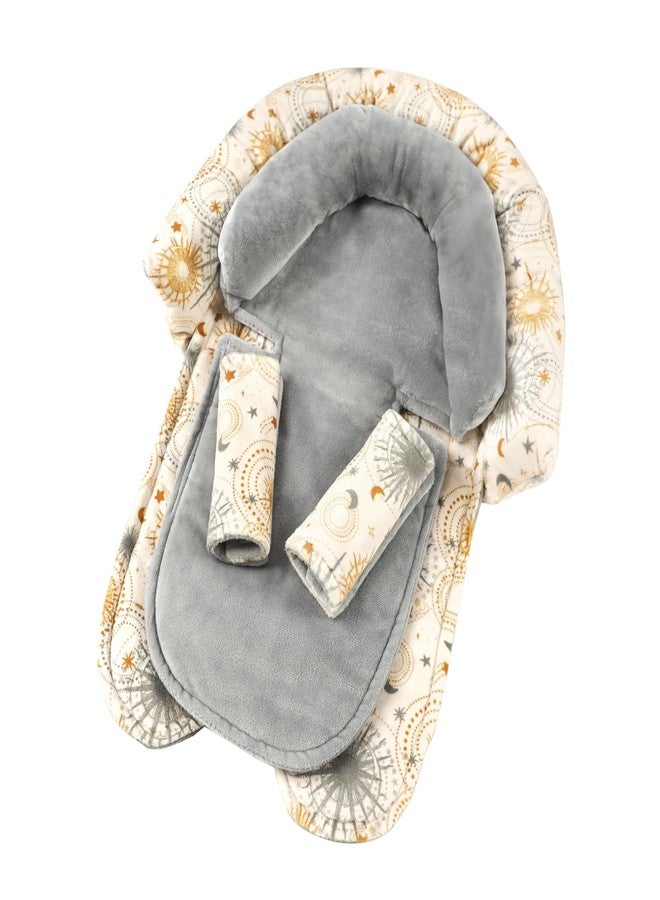 WINGHENLEE Infant Car Seat Insert for Newborn Girls Boys, Upgraded 2-in-1 Baby Carseat Head Support, Soft Reversible Baby Car Seat Insert Cushion Pad for Car Seat, Stroller, Bouncer, Swing, Sun - Image 1