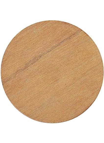 MAMTA HANDICRAFTS Orignal Natural Sandalwood Chandan Rubbing Stone chakla Pata with White Chandan Stick for Pooja patha Tilak Havan face 1 Board with 1 Stick  - Image 2