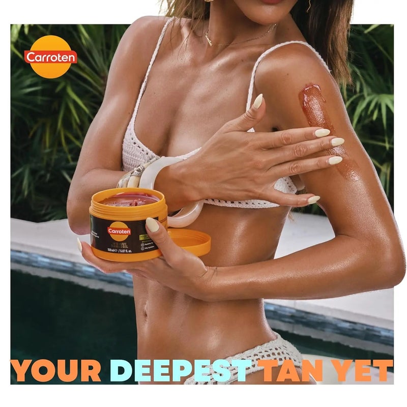 كاروتين جل التسمير المكثف كاروتين | مُسرّع تسمير يمنح سمرة داكنة | غير دهني، مقاوم للماء، بزيت الجزر وجوز الهند | غني بفيتامين أ وهـ للترطيب والعناية بالرطوبة | 5 أونصات سائلة - Image 5