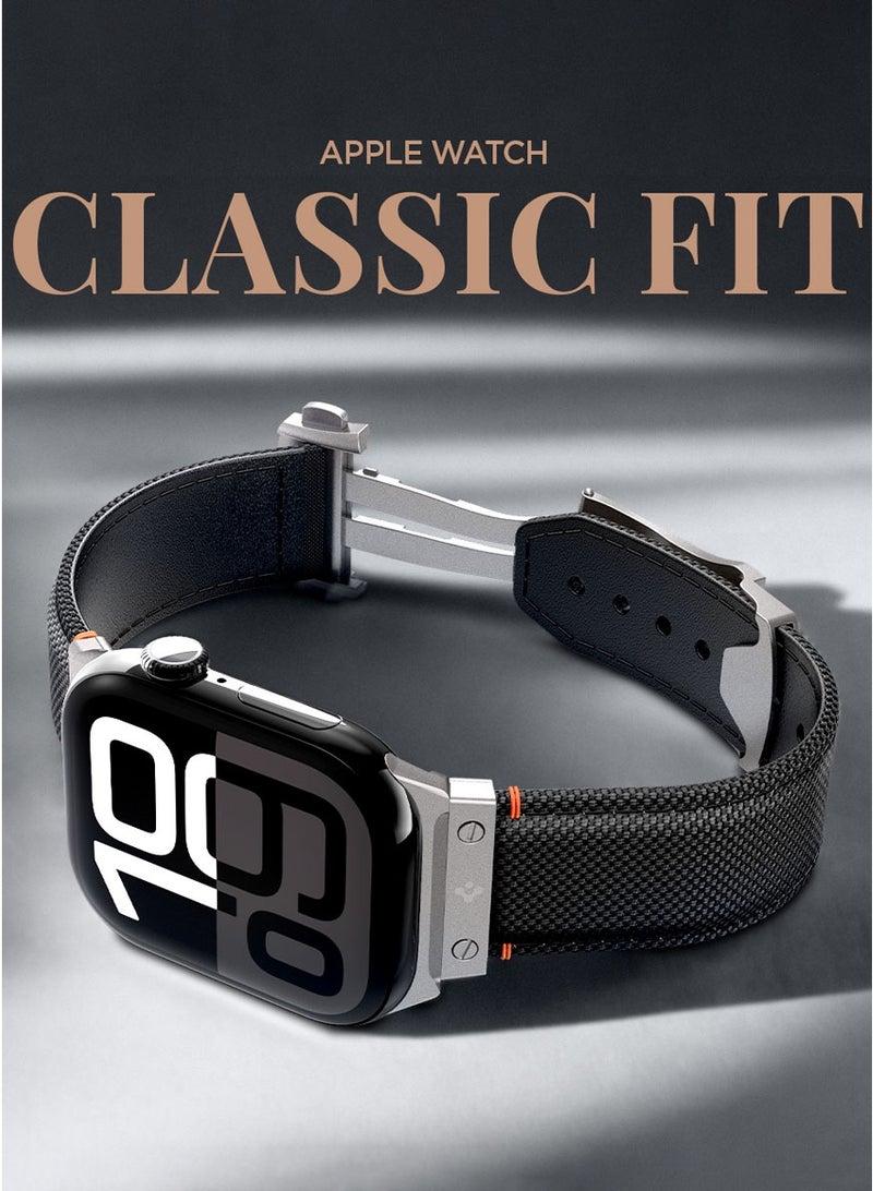 Spigen Classic Fit Apple Watch Band for Apple Watch Ultra 2/1 49mm, Series 10 46mm, 9/8/7 45mm, SE2/SE/6/5/4 44mm, 3/2/1 42mm Adjustable Loop Band Strap - Black  - Image 3