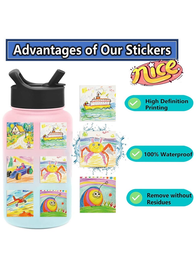 قوس قزح أورينبو مجموعة ملصقات الرسم المكونة من 54 قطعة مناسبة لأجهزة الكمبيوتر المحمول وحافظة السفر والدفتر والهاتف والسيارة ودفتر القصاصات وزجاجة الماء والدراجات وملصقات الجرافيتي للأطفال والمراهقين والبالغين كهدية - Image 5