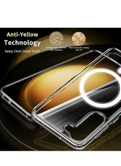 Magnetic Samsung Galaxy S23, Magnetic Case, Compatible with MagSafe Wireless Charging, Anti-Scratch Bumper Cover (Clear), TPU - PC  - Image 3